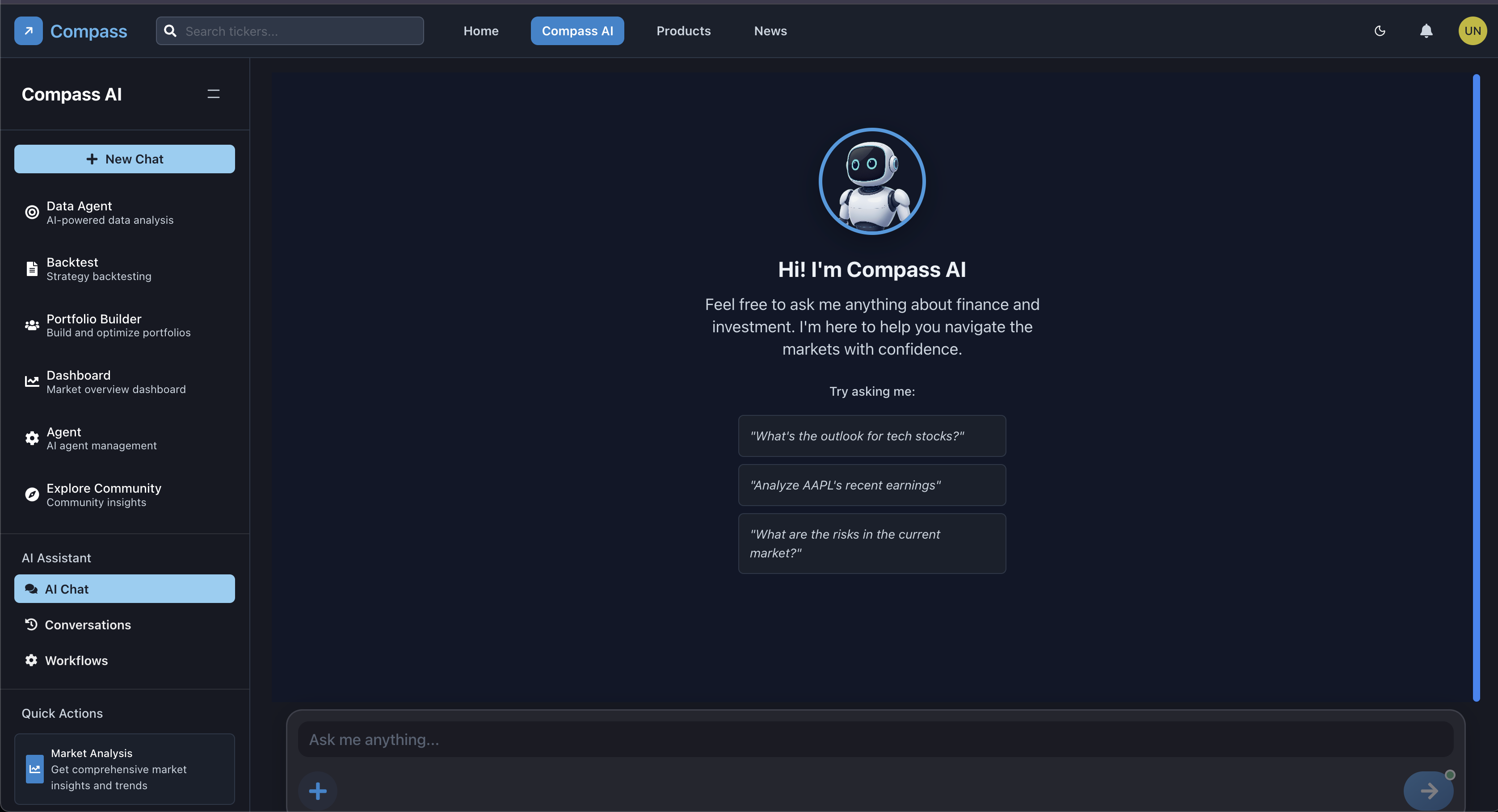 AI Chat Assistant - Full Chat Experience